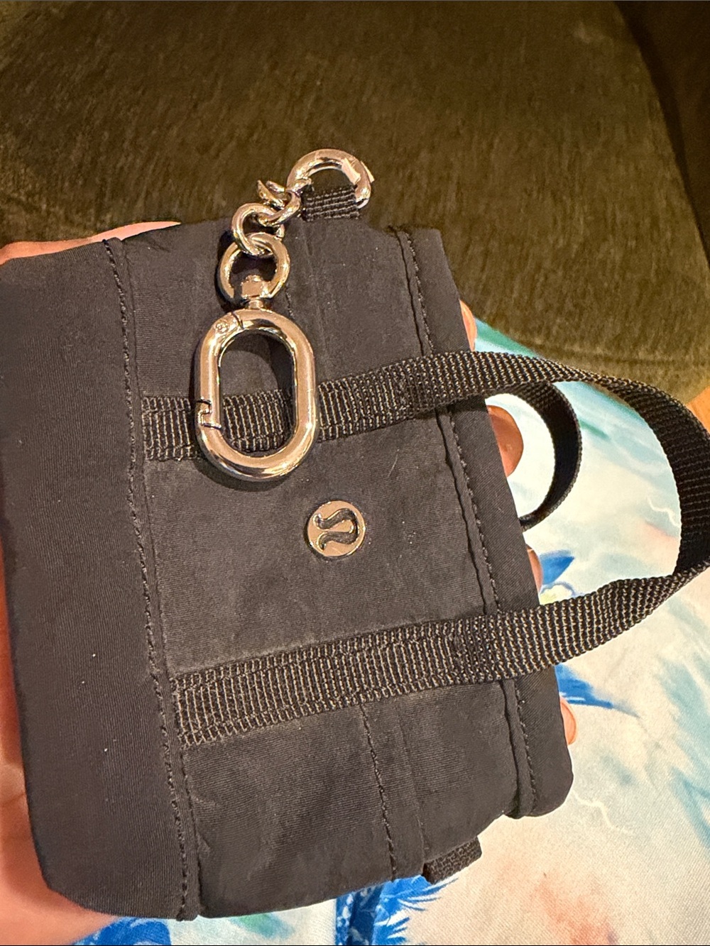 lululemon athletica small navy blue tote keychain bag - Picture 2 of 5